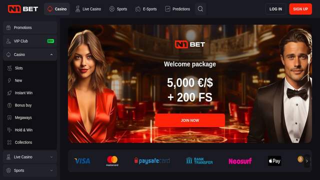 N1Bet casino screenshot